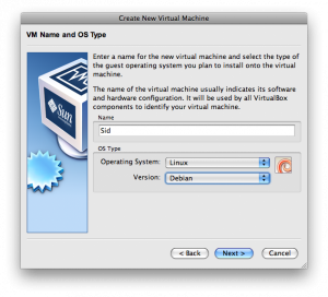 Select Debian Guest Select Debian Guest